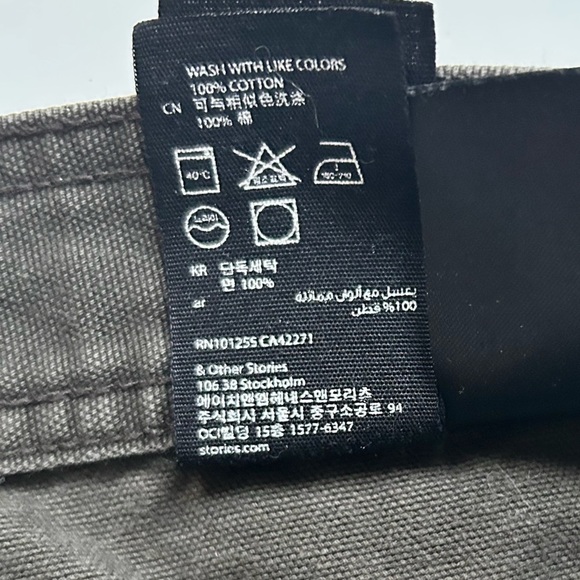 & other stories brown pants size 8 big pockets - Picture 7 of 11